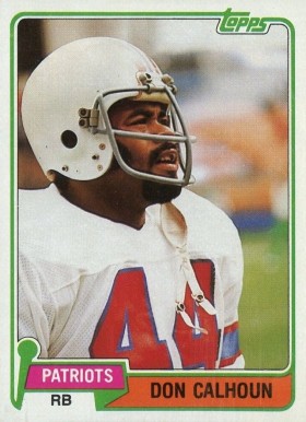 1981 Topps Don Calhoun #7 Football Card