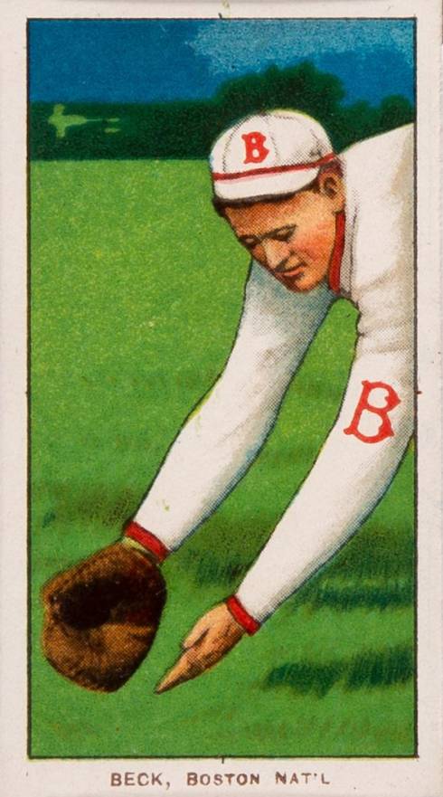 1909 White Borders Old Mill Beck, Boston Nat'l #27 Baseball Card