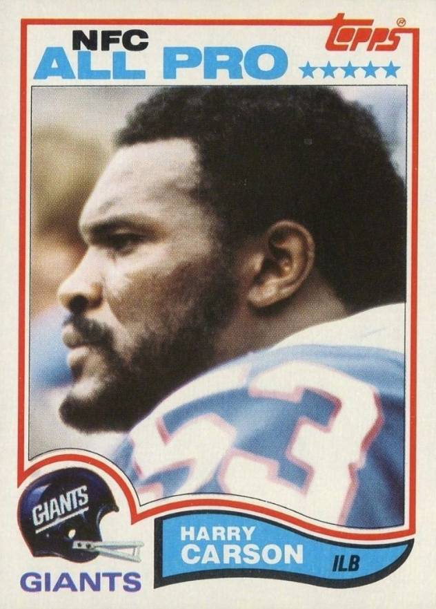 1982 Topps Harry Carson #418 Football Card