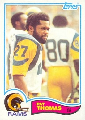 1982 Topps Pat Thomas #384 Football Card