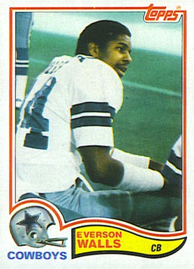 1982 Topps Everson Walls #327 Football Card