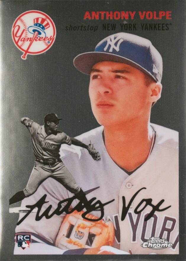 2023 Topps Chrome Platinum Anniversary Anthony Volpe #100 Baseball Card