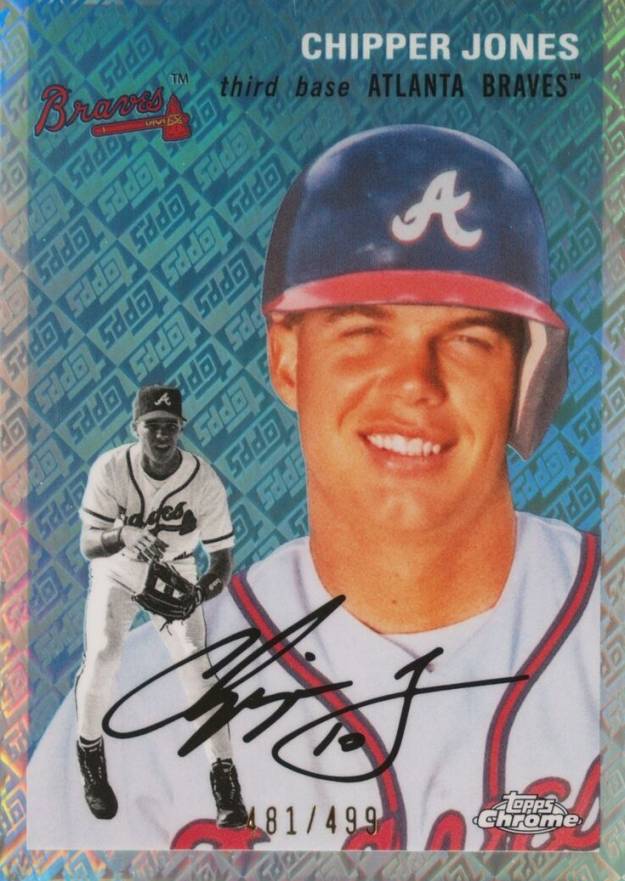 2023 Topps Chrome Platinum Anniversary Chipper Jones #358 Baseball Card