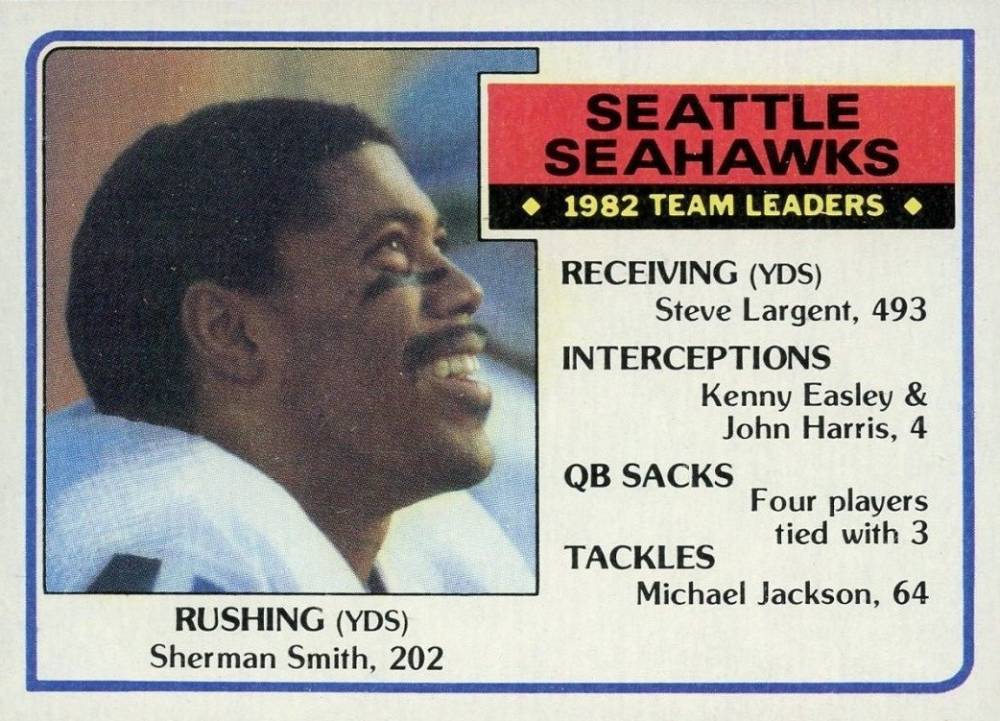 1983 Topps Seattle Seahawks Team Leaders #383 Football Card