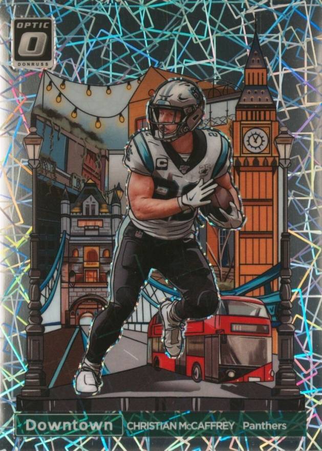 2023 Panini Donruss Optic International Downtown Christian McCaffrey #9 Football Card