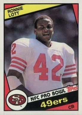 1984 Topps Ronnie Lott #357 Football Card