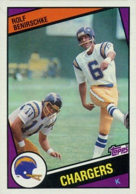 1984 Topps Rolf Benirschke #175 Football Card