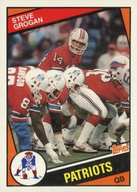 1984 Topps Steve Grogan #136 Football Card