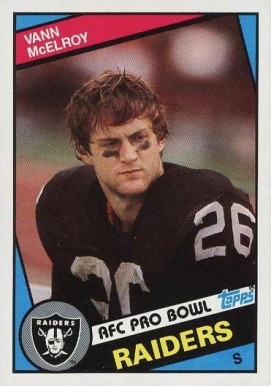 1984 Topps Vann McElroy #113 Football Card