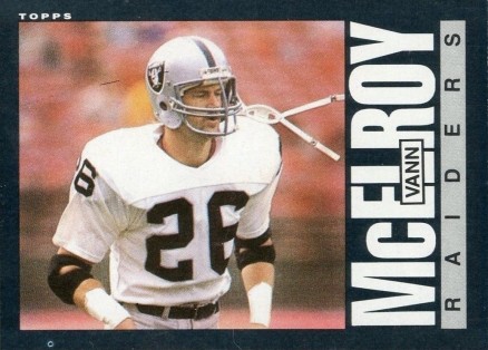 1985 Topps Vann McElroy #294 Football Card