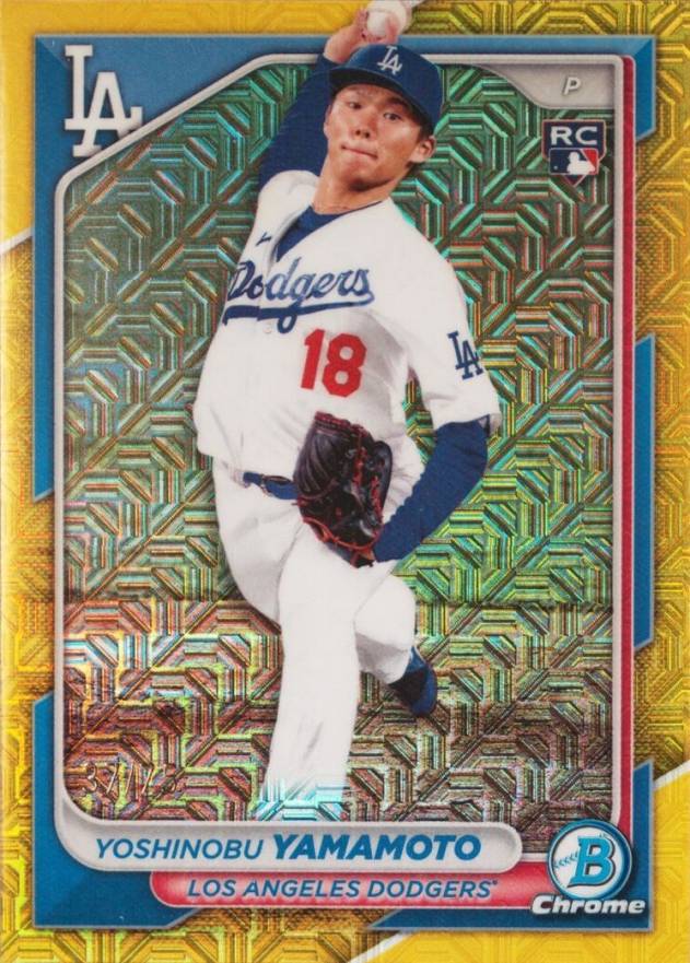 2024 Bowman Mega Box Chrome Yoshinobu Yamamoto #36 Baseball Card