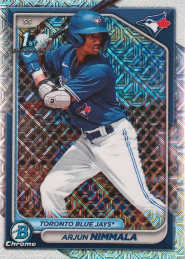 2024 Bowman Mega Box Chrome Prospects Arjun Nimmala #142 Baseball Card