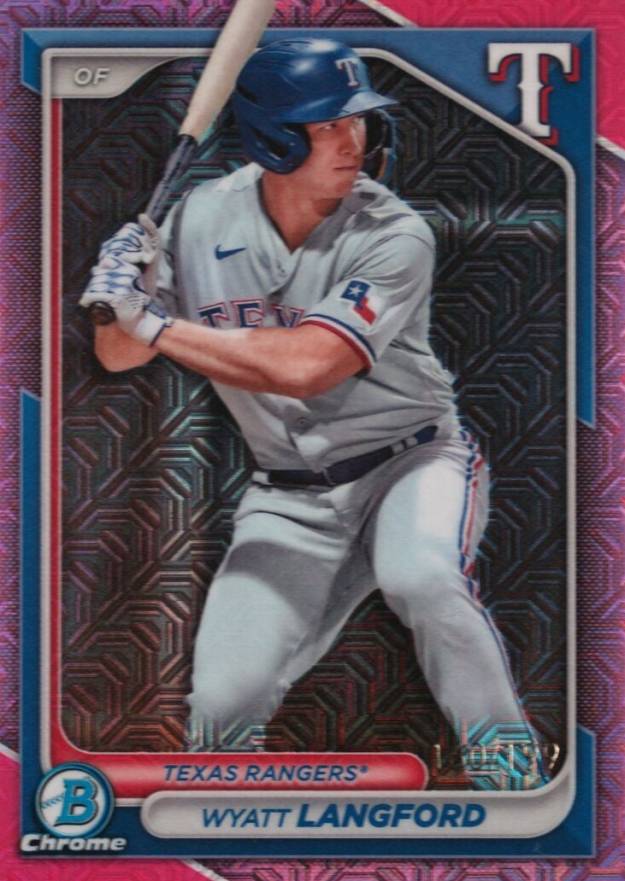 2024 Bowman Mega Box Chrome Prospects Wyatt Langford #64 Baseball Card