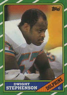 1986 Topps Dwight Stephenson #53 Football Card