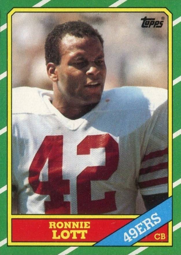 1986 Topps Ronnie Lott #168 Football Card