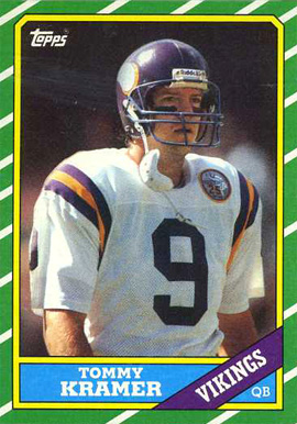 1986 Topps Tommy Kramer #293 Football Card