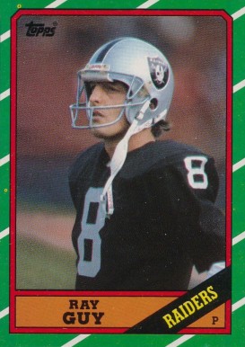 1986 Topps Ray Guy #69 Football Card