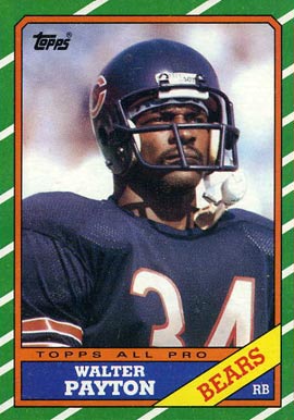 1986 Topps Walter Payton #11 Football Card