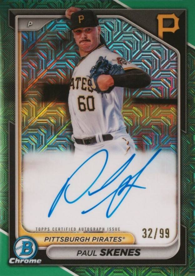 2024 Bowman Mega Box Chrome Bowman Prospect Mega Autographs Paul Skenes #PS Baseball Card