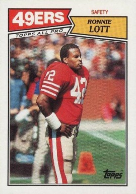 1987 Topps Ronnie Lott #123 Football Card