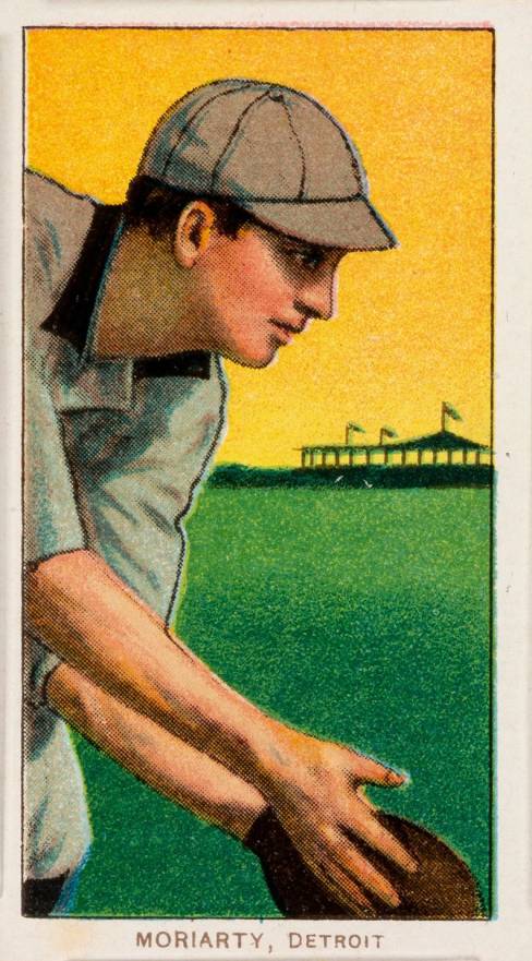 1909 White Borders Polar Bear Moriarty, Detroit #344 Baseball Card