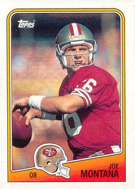 1988 Topps Joe Montana #38 Football Card