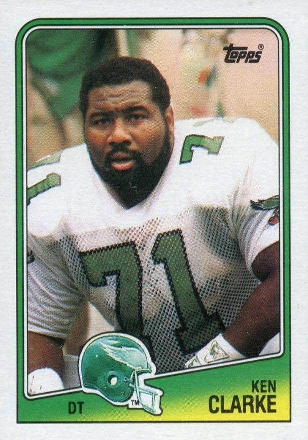 1988 Topps Ken Clarke #242 Football Card