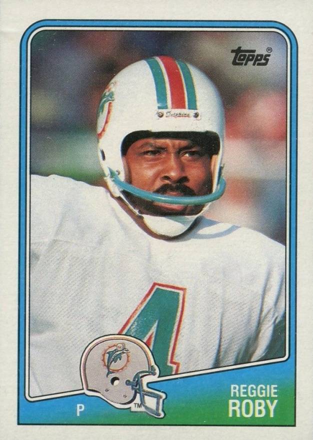 1988 Topps Reggie Roby #195 Football Card