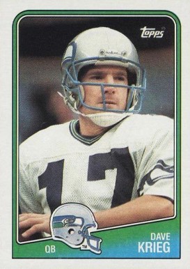 1988 Topps Dave Krieg #131 Football Card