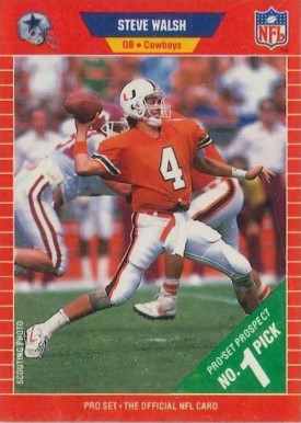 1989 Pro Set Steve Walsh #491 Football Card