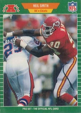 1989 Pro Set Neil Smith #180 Football Card