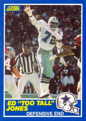 1989 Score Ed Too Tall Jones #5 Football Card