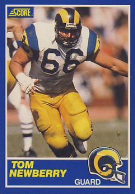 1989 Score Tom Newberry #28 Football Card