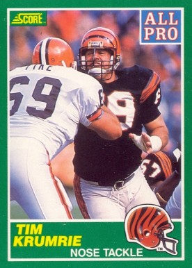 1989 Score Tim Krumrie #308 Football Card