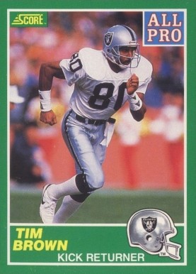 1989 Score Tim Brown #305c Football Card