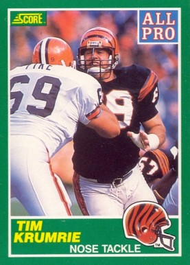 1989 Score Tim Krumrie #308 Football Card