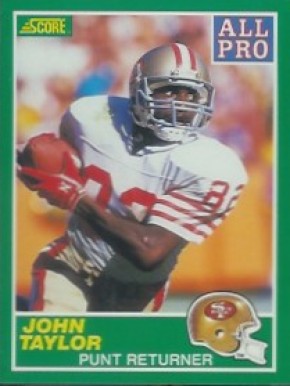 1989 Score John Taylor #291 Football Card