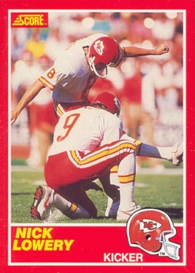 1989 Score Nick Lowery #208 Football Card