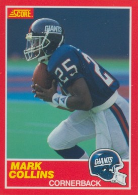 1989 Score Mark Collins #117 Football Card