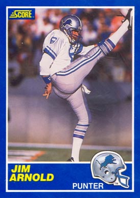 1989 Score Jim Arnold #74 Football Card