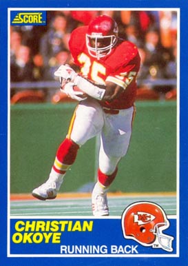 1989 Score Christian Okoye #43 Football Card