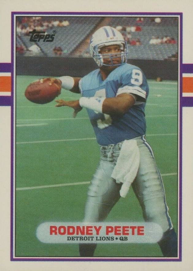 1989 Topps Traded Rodney Peete #9T Football Card