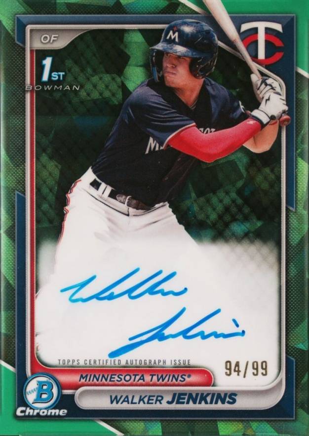 2024 Bowman Sapphire Edition Chrome Prospects Sapphire Autographs Walker Jenkins #WJ Baseball Card