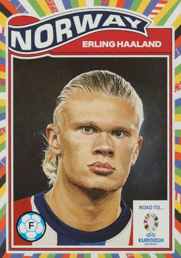 2024 Topps Living Road to UEFA Euro 2024 Erling Haaland #003 Soccer Card