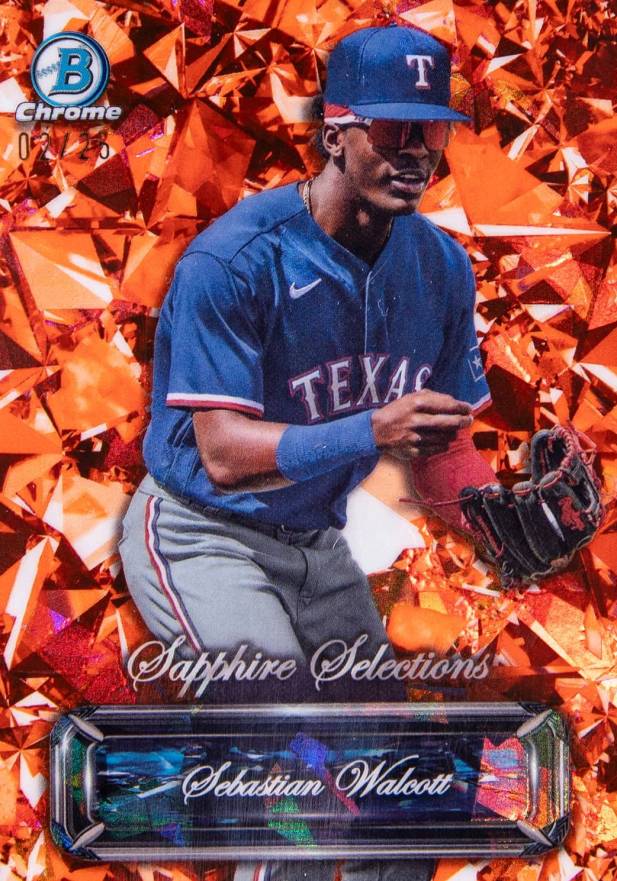 2024 Bowman Sapphire Edition Sapphire Selections Sebastian Walcott #BSS20 Baseball Card