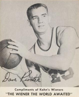 1957 Kahn's Wieners Dave Piontek # Basketball Card