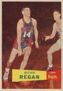 1957 Topps Richie Regan #50 Basketball Card