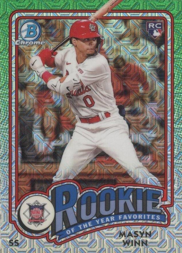 2024 Bowman Mega Box Chrome Rookie of the Year Favorites Masyn Winn #ROY3 Baseball Card