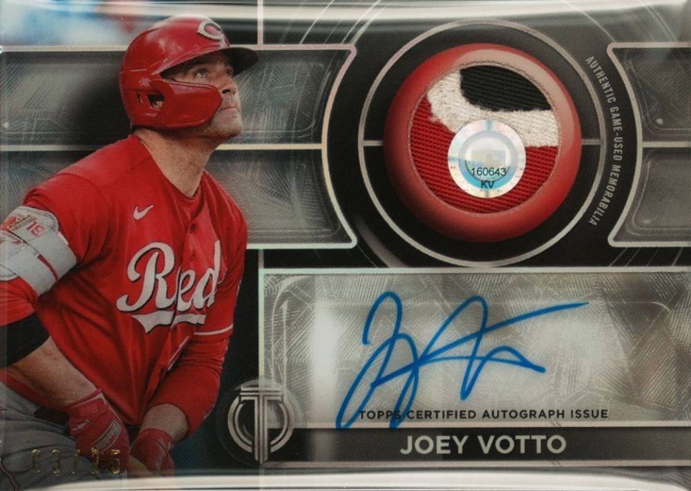 2024 Topps Tribute Autograph Patches Joey Votto #APAJV Baseball Card