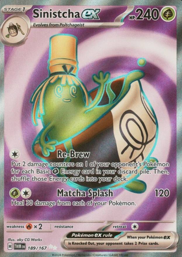 2024 Pokemon Twm EN-Twilight Masquerade Sinistcha EX #189 TCG Card